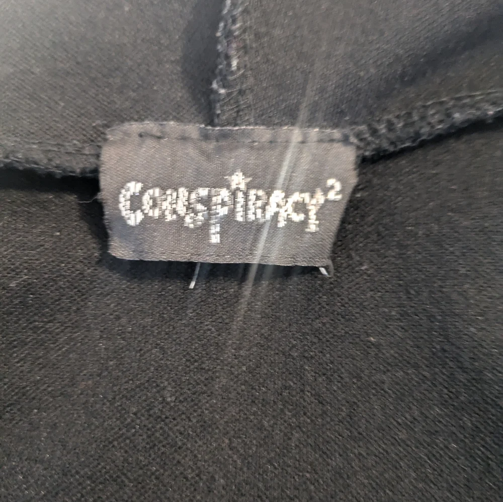Conspiracy Hoodies/ Sweater with Red and White Stripes - Picture 4 of 5